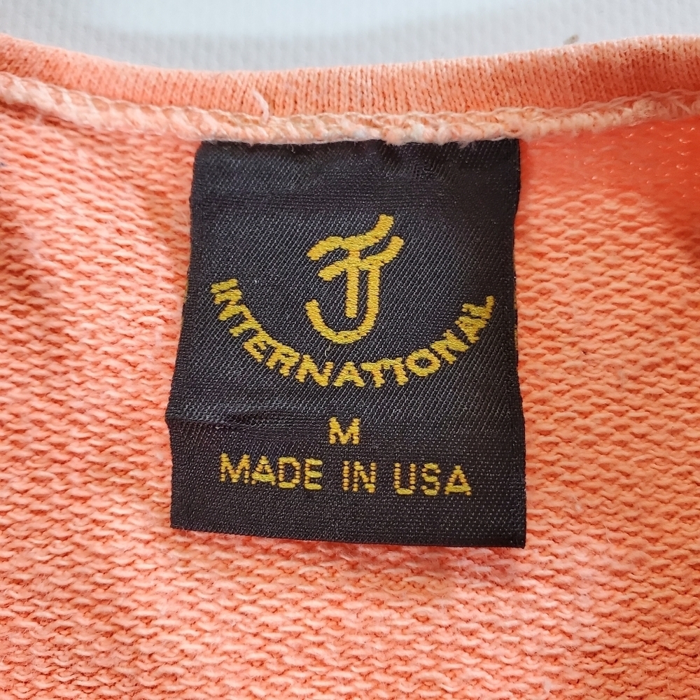 2280 * Vintage Florida Keys Dolphin Cropped Tank Peach Orange Size M - Picture 3 of 7